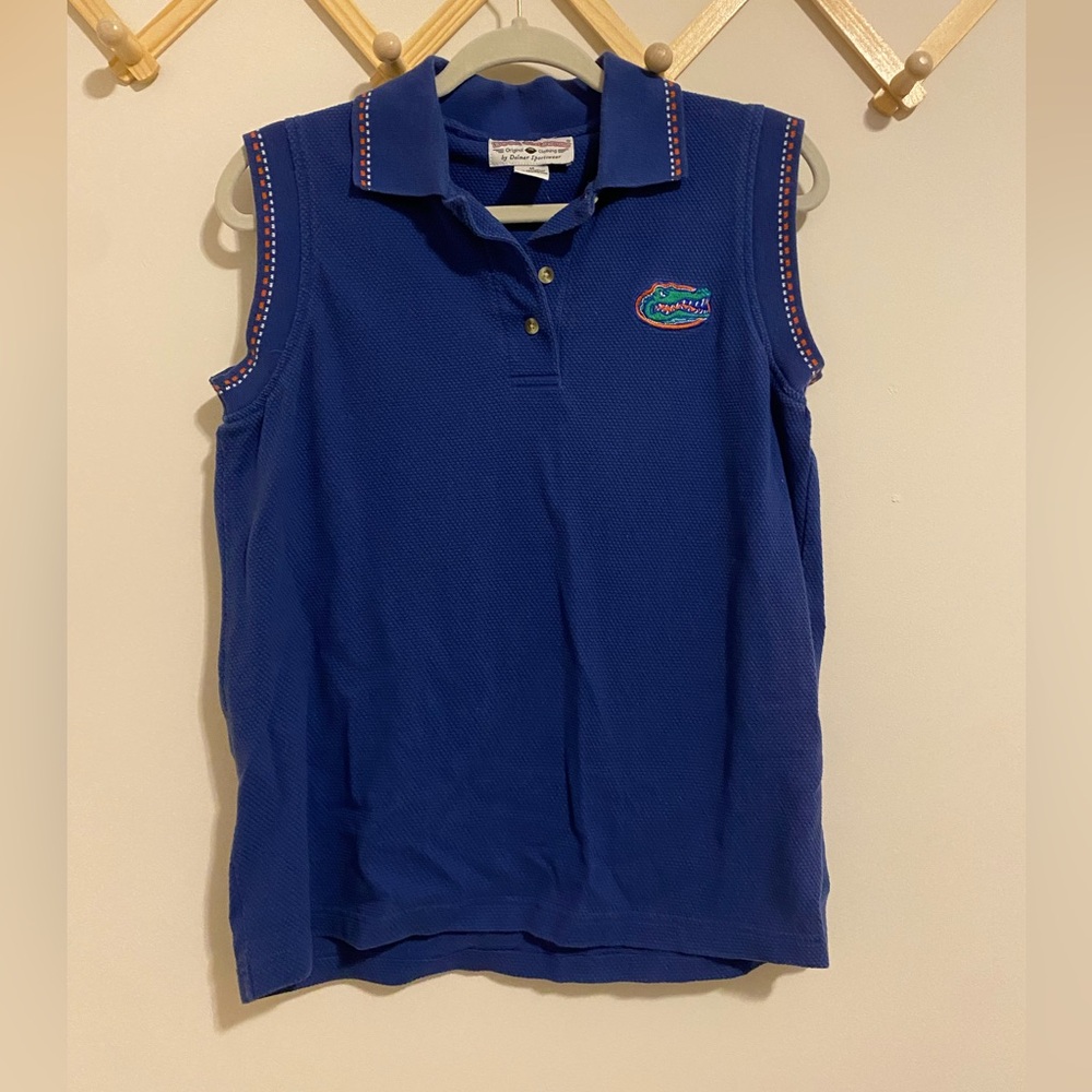 University of Florida Gators Sleeveless Polo Top - Blue